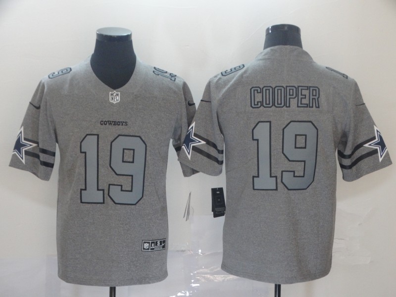 Men's Dallas Cowboys Amari Cooper #19 Gray Jersey